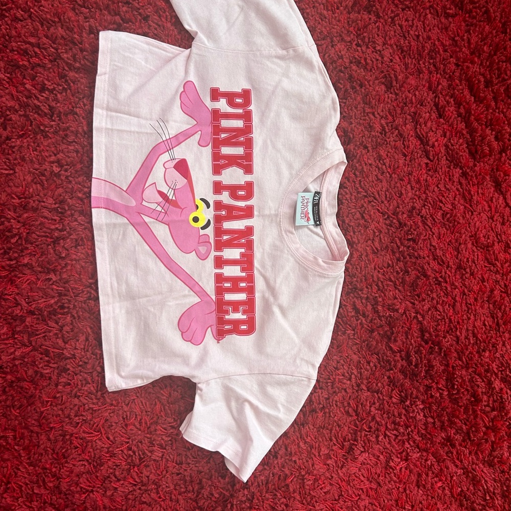 Zara Pink Panther Crop Top - Pink